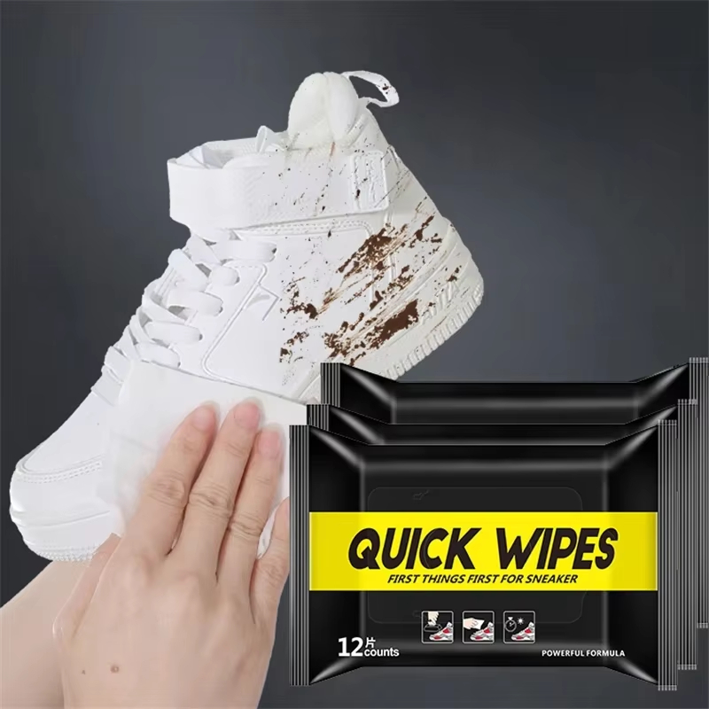 Sneaker Care Wipes - 使い捨て12枚/30枚入り靴用クリーニングワイプスニーカークリーニング携帯用ホワイトシューズクリーニングケアワイプスクイックウェットワイプ