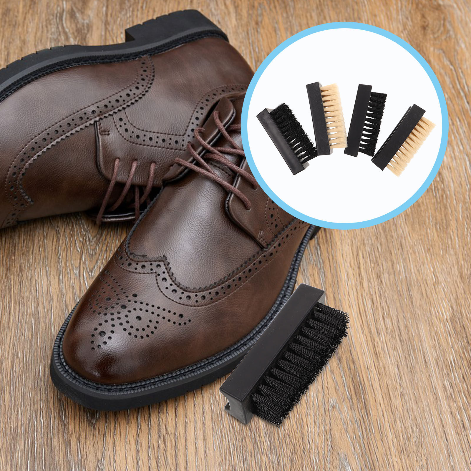 Sneaker Care For Suede - 4個入りシューズブラシクリーナーセット 多機能ソフト＆ハードブラシ スニーカー・スエード・ブーツケア用ブラシツールセット