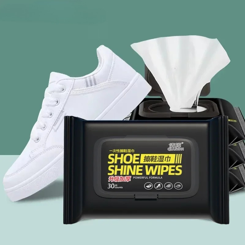 Sneaker Care Wipes - 靴磨きワイプスニーカークリーニング使い捨てタオル靴をきれいにするためのウェットワイプポータブル白い靴クイッククリーニングケア