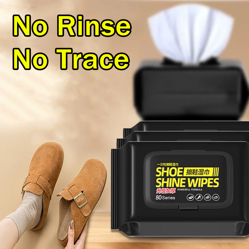 Sneaker Care Wipes - 使い捨て強力靴用ワイプクロス、水不要靴クリーニングワイプ、携帯用ホワイトシューズスニーカー汚れ除去クイックウェットワイプ