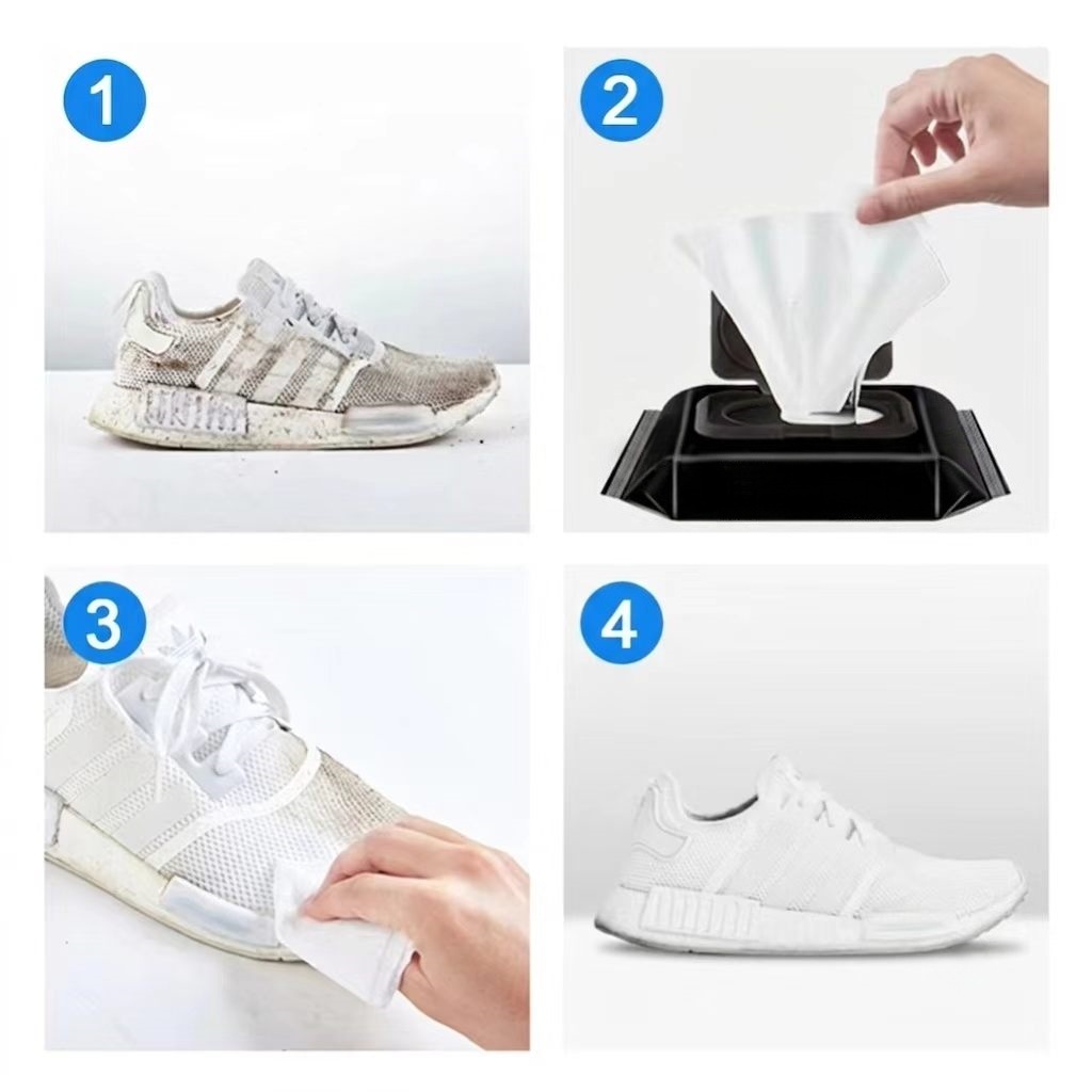 使い捨てスニーカークリーニングワイプ 12枚入りまたは30枚 - Sneaker Care Wipes のレビューと価格