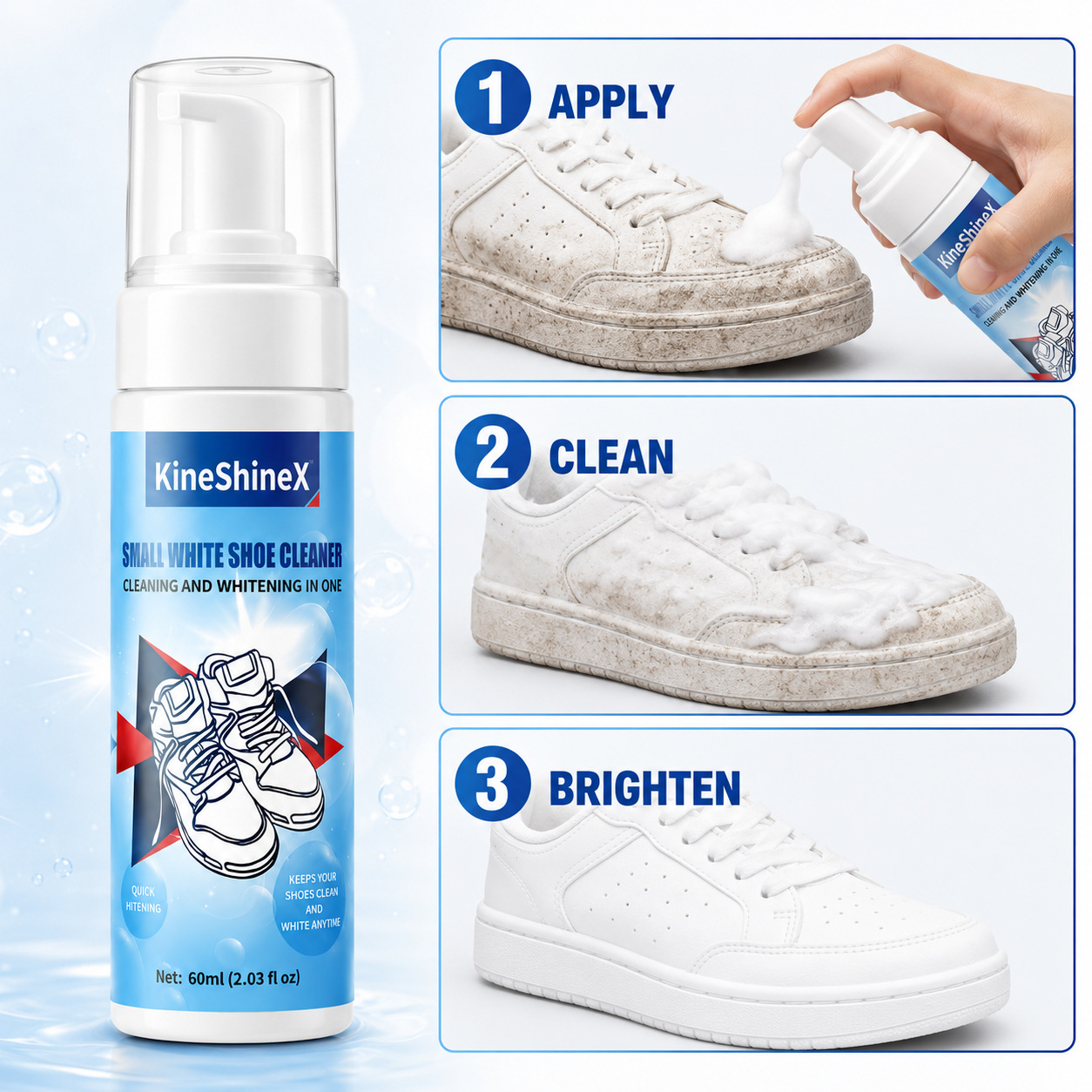 ギヘン靴クリーナーキット、水を使わない泡状靴クリーナー、靴ブ - Sneaker Care Foam のレビューと価格