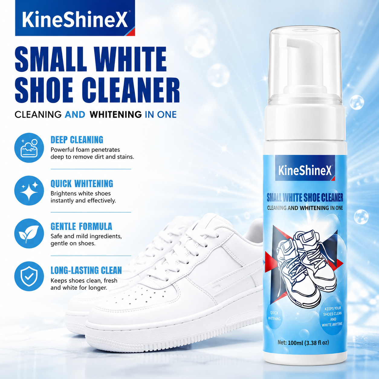ギヘン靴クリーナーキット、水を使わない泡状靴クリーナー、靴ブ - Sneaker Care Foam のレビューと価格